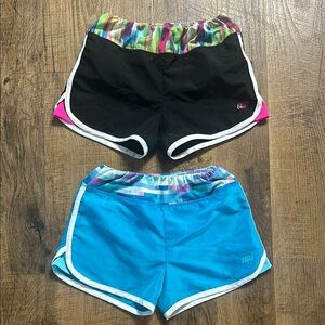Skechers active Girl’s size medium shorts black & blue multicolor size 7/8 M